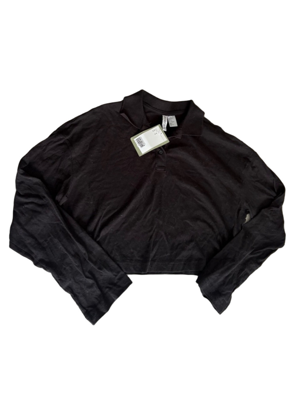 Divided Charcoal Long Sleeve Polo